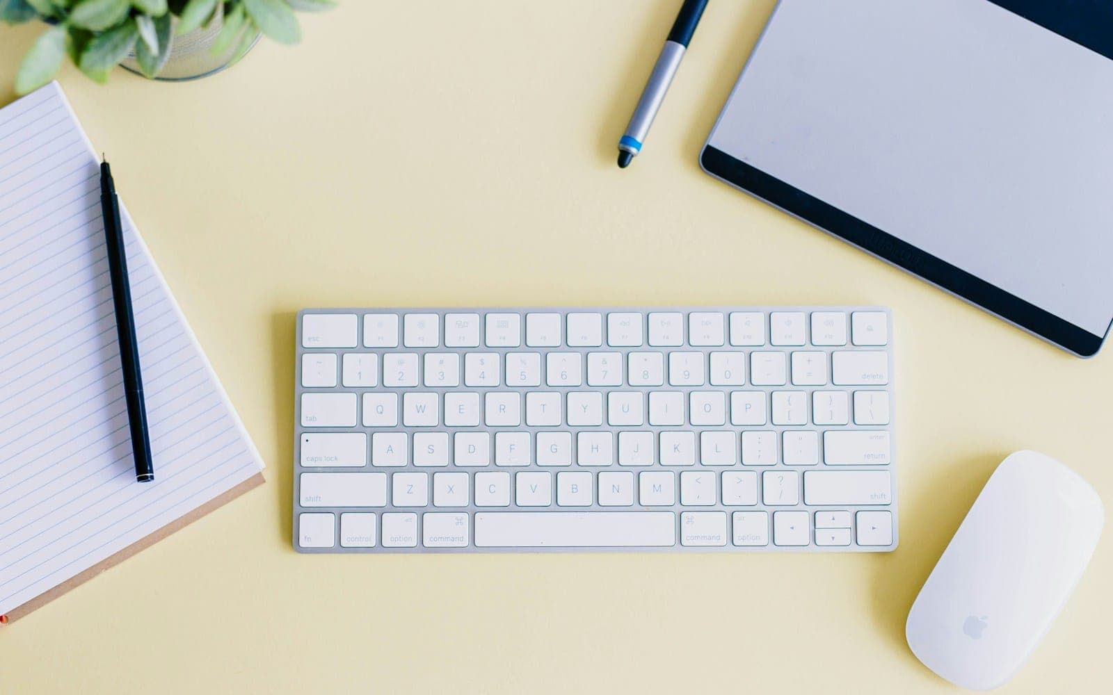 a keyboard and a mouse on a desk