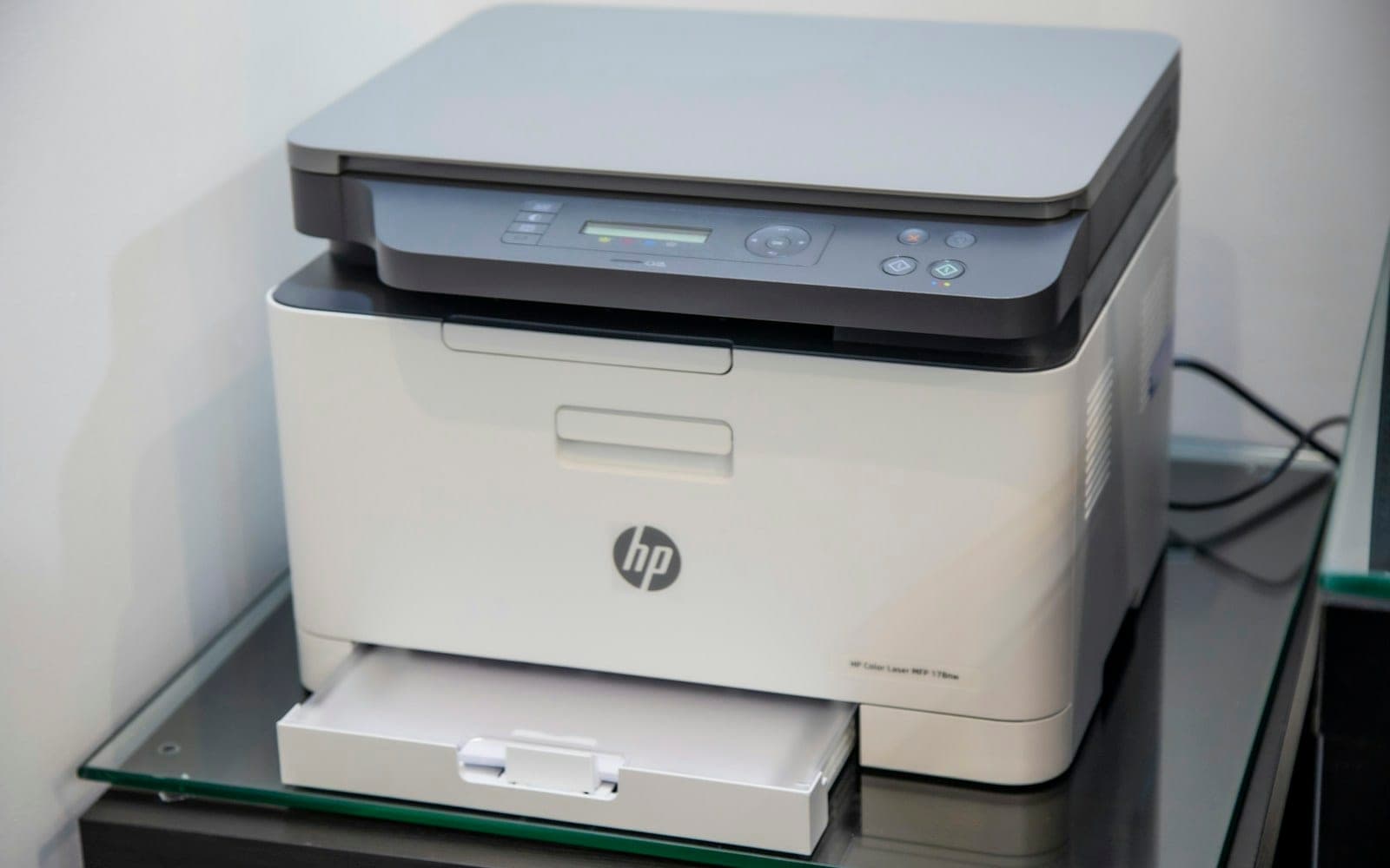 white and gray hp all in one printer